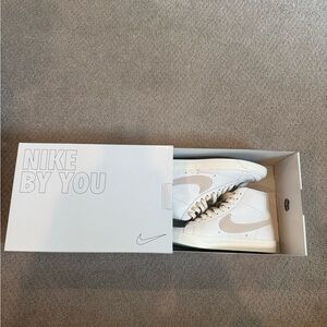 Cream and White Blazer Mid ‘77 Women’s  Nike Sneakers